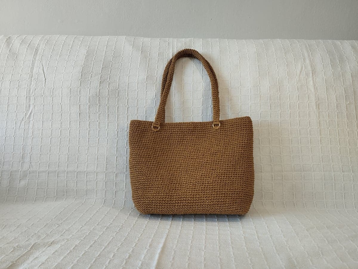 Düz Astarlı Cepli Çıtçıtlı Kağıt İpli Çanta (42x30 cm) - Görsel 2